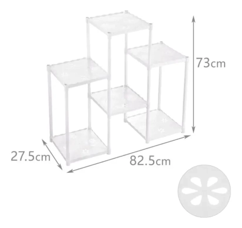 MUEBLE ORGANIZADOR METALICO Y PLASTICO PARA PLANTAS 73X82.5 CM - 3