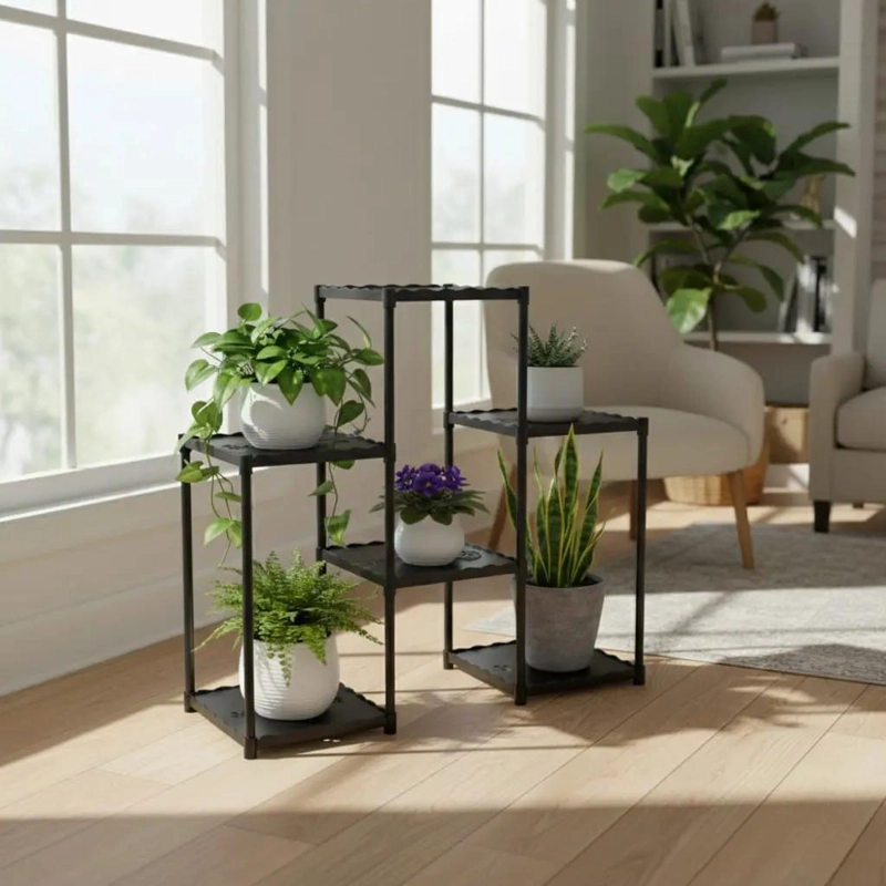 MUEBLE ORGANIZADOR METALICO Y PLASTICO PARA PLANTAS 73X82.5 CM - 4