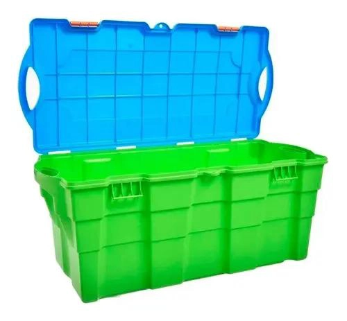 CAJA BAUL ORGANIZADOR CON RUEDAS CAPACIDAD 100 LITROS PARA ALMACENAMIENTO - 3