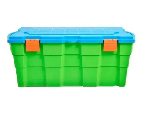 CAJA BAUL ORGANIZADOR CON RUEDAS CAPACIDAD 100 LITROS PARA ALMACENAMIENTO - 4