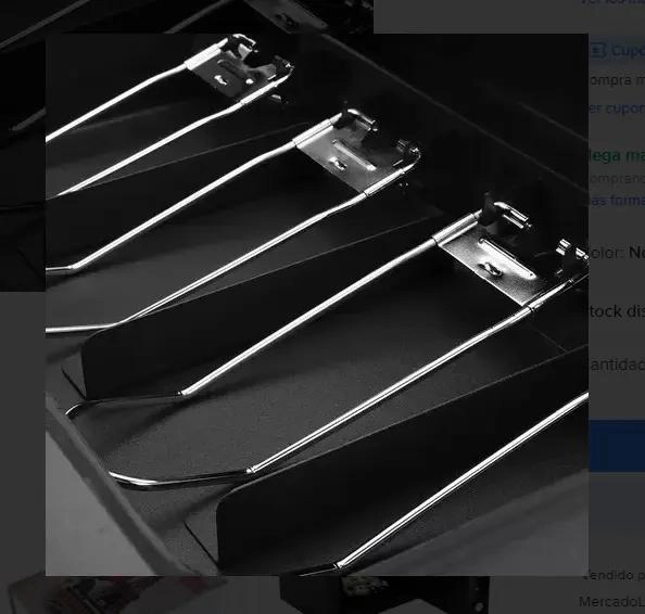 CAJA ORGANIZADORA PARA DINERO CON LLAVE DE SEGURIDAD COLOR NEGRO - 5