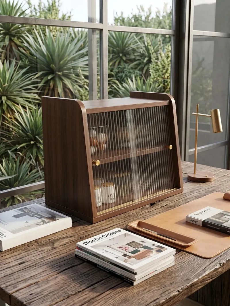 ORGANIZADOR DE ESCRITORIO CON ESTANTE PARA OFICINA Y HOGAR 60X30X40 CM - 5