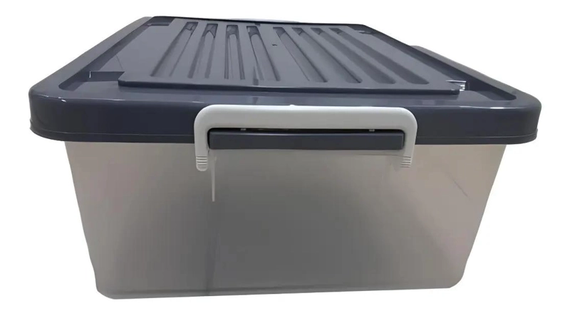 CAJA ORGANIZADORA TRANSPARENTE CON CAPACIDAD DE 28 LITROS Y ALTURA DE 18.5 CM - 3
