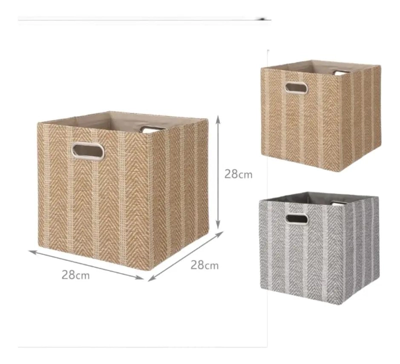 CAJA ORGANIZADORA CUADRADA PARA ALMACENAMIENTO EN EL HOGAR 28X28X28 CM - 4