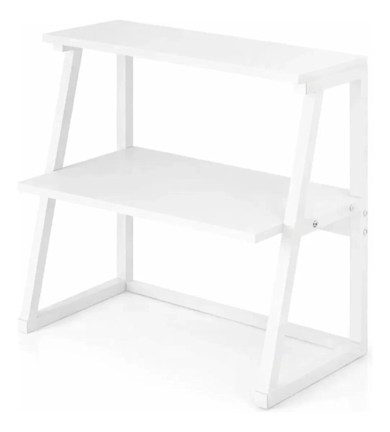 SOPORTE PARA IMPRESORAS DE DOS NIVELES EN MDF COLOR BLANCO - 1