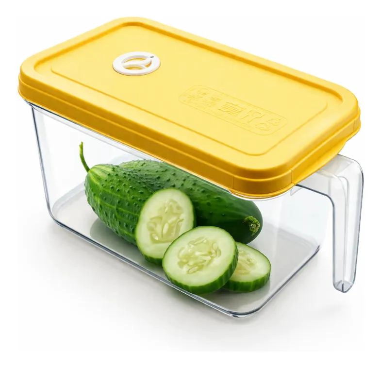 CAJA ORGANIZADORA PARA REFRIGERADOR CON TAPA Y MANGO PRACTICO - 1