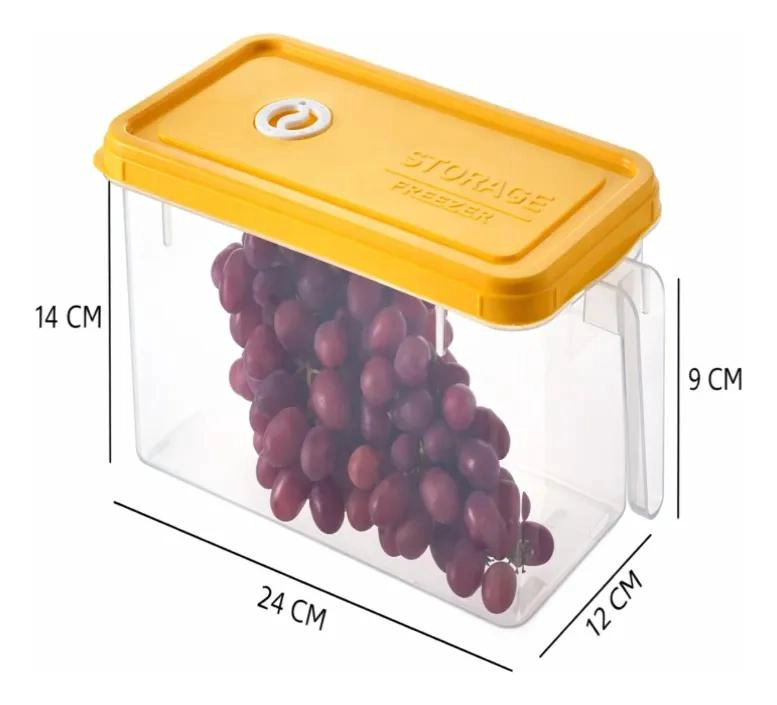 CAJA ORGANIZADORA PARA REFRIGERADOR CON TAPA Y MANGO PRACTICO - 2