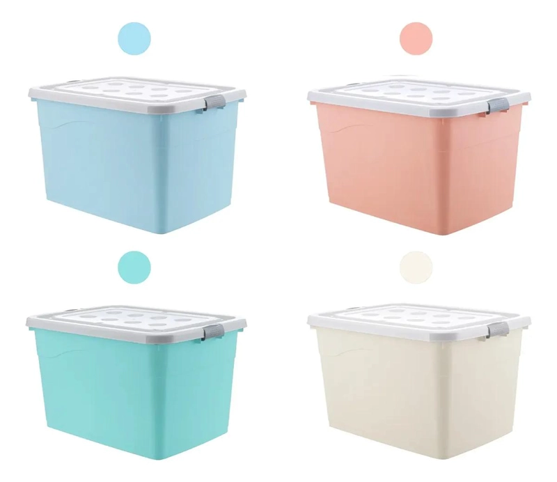 CAJA ORGANIZADORA PLASTICA CON RUEDAS CAPACIDAD 45 LITROS MULTIUSO - 3