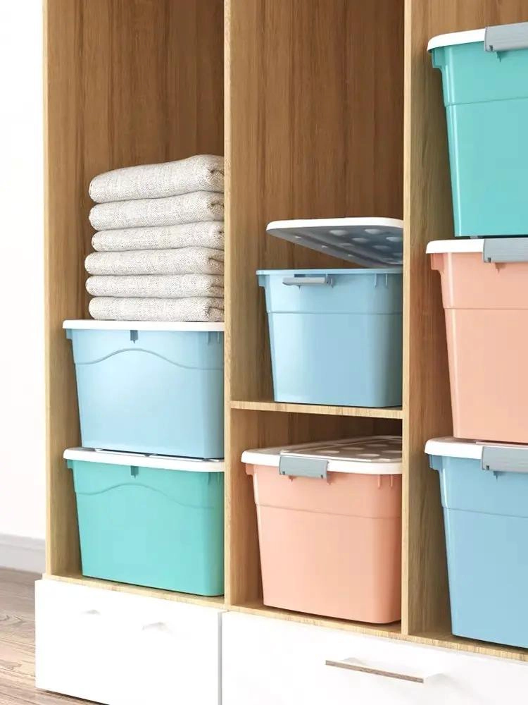 CAJA ORGANIZADORA PLASTICA CON RUEDAS CAPACIDAD 45 LITROS MULTIUSO - 4