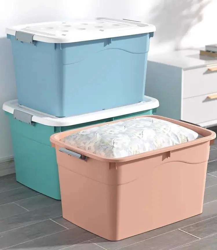 CAJA ORGANIZADORA PLASTICA CON RUEDAS CAPACIDAD 45 LITROS MULTIUSO - 5