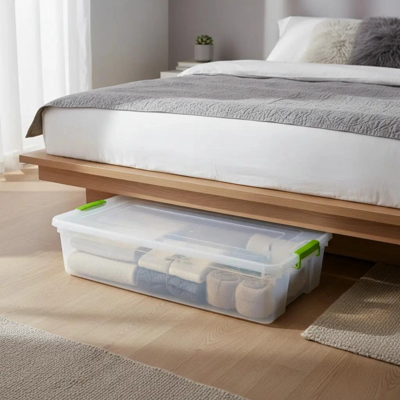 CAJA ORGANIZADORA PLANA DE 32 LITROS PARA ALMACENAMIENTO BAJO CAMA - 2