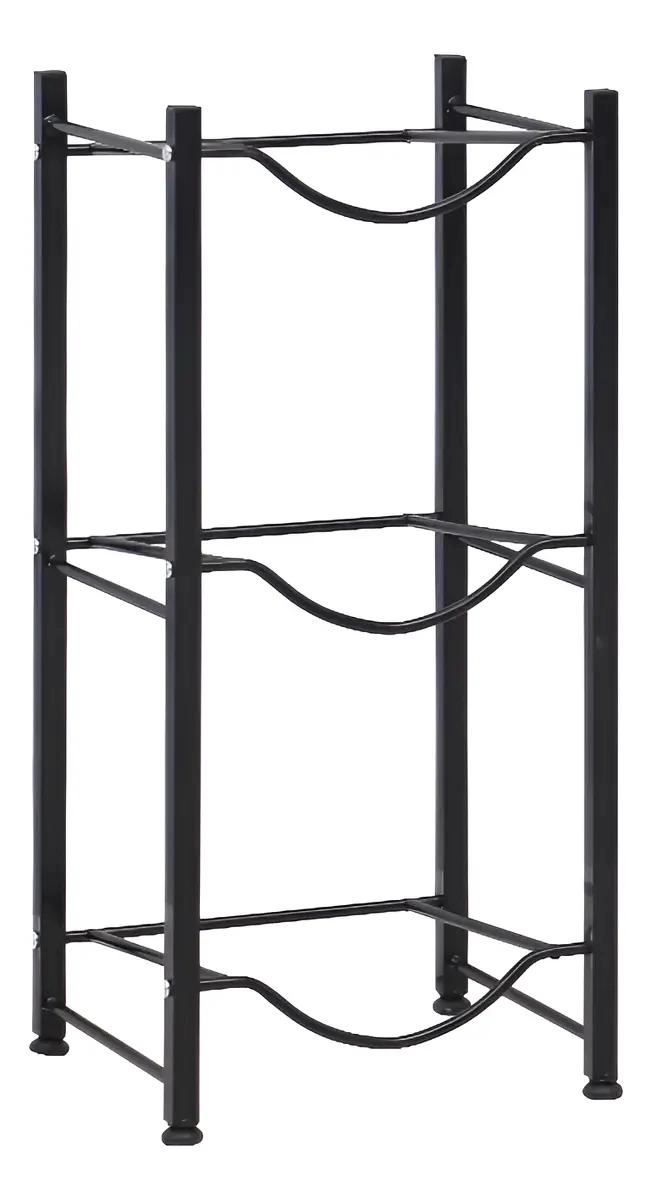 ESTANTE ORGANIZADOR PARA 3 BOTELLONES DE AGUA DE 20 LITROS COLOR NEGRO - 1