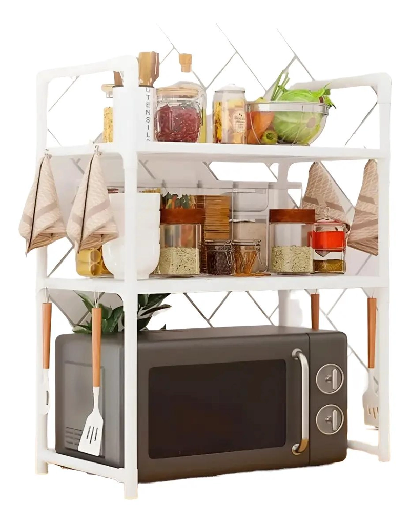 ESTANTE ORGANIZADOR DE COCINA PARA MICROONDAS CON 3 NIVELES - 1