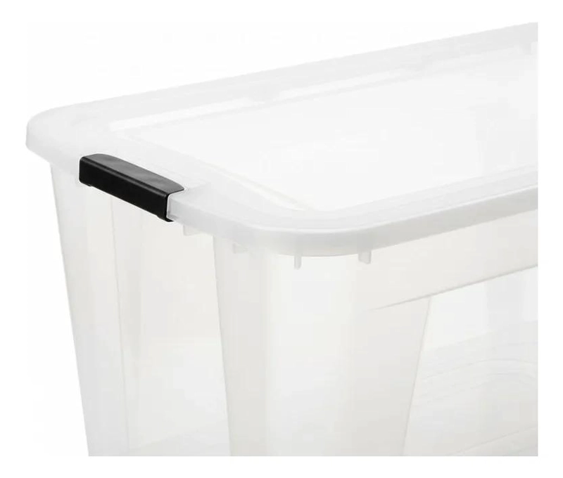 CAJA ORGANIZADORA TRANSPARENTE DE 92 LITROS CON TAPA SEGURA - 2