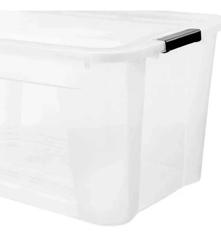 CAJA ORGANIZADORA TRANSPARENTE DE 92 LITROS CON TAPA SEGURA - 3