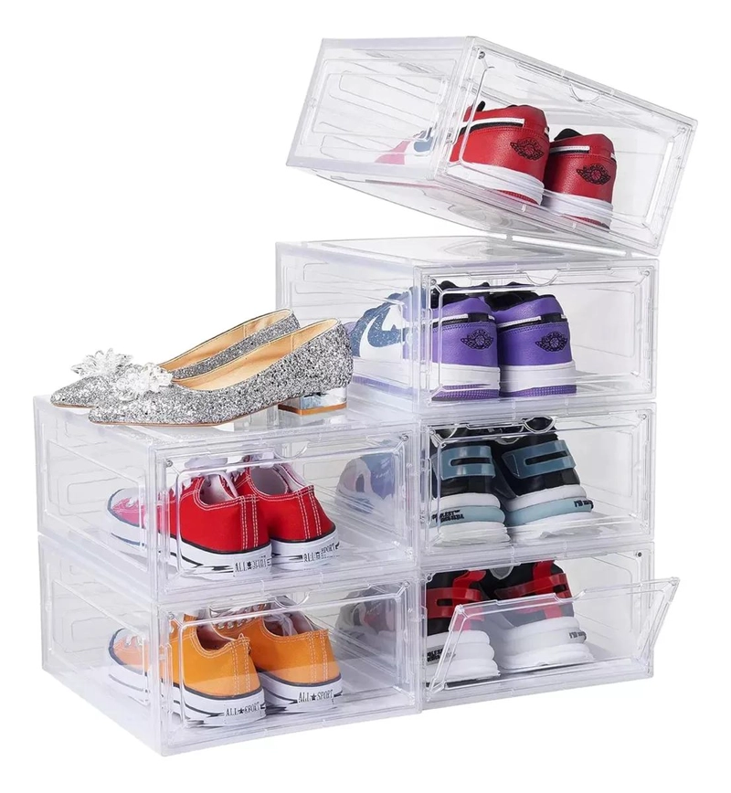 SET DE 2 CAJAS APILABLES ACRILICAS PARA ALMACENAMIENTO DE ZAPATOS - 1