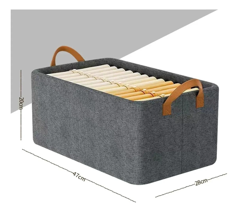 SET DE 6 CESTOS PLEGABLES DE TELA PARA ORGANIZAR ROPA Y ACCESORIOS - 2