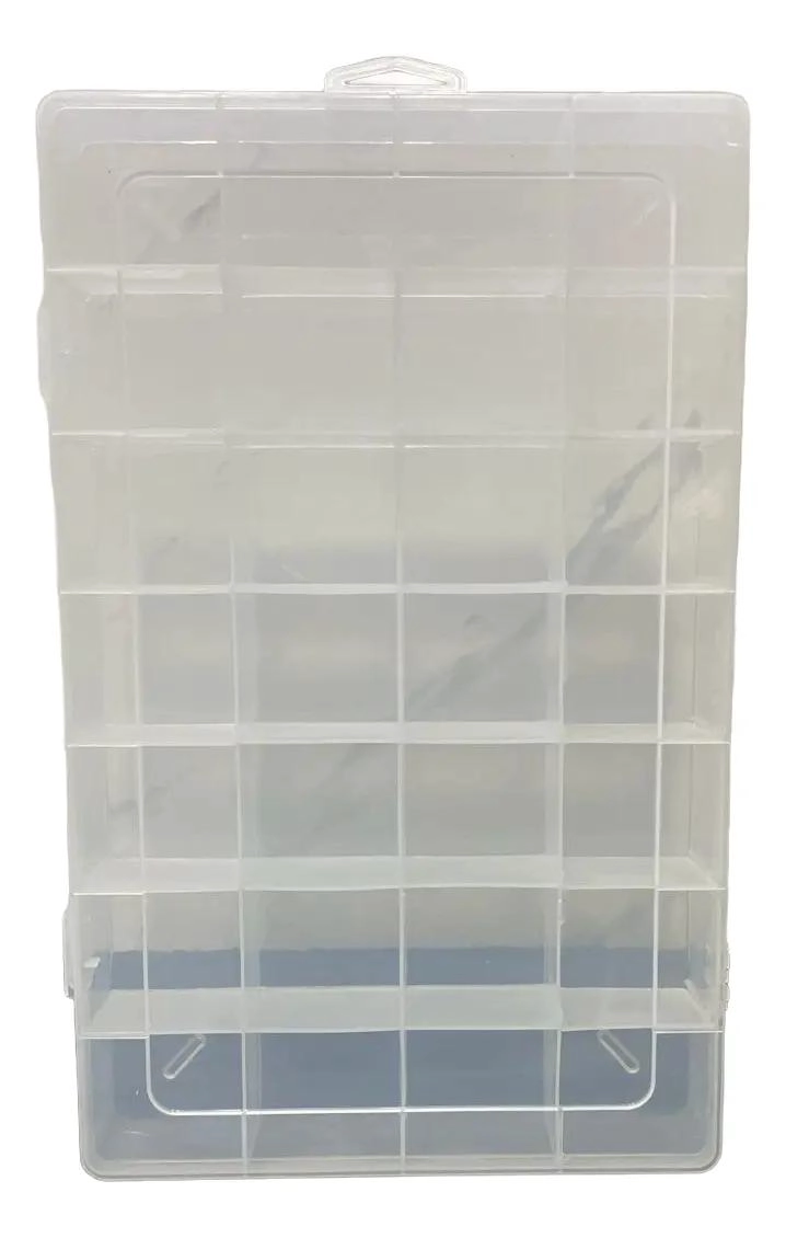 ORGANIZADOR PLASTICO CON TAPA Y 36 COMPARTIMENTOS 28X18 CM - 3