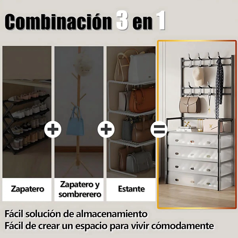 ZAPATERO PERCHERO METALICO CON 5 NIVELES PARA ORGANIZACION - 3