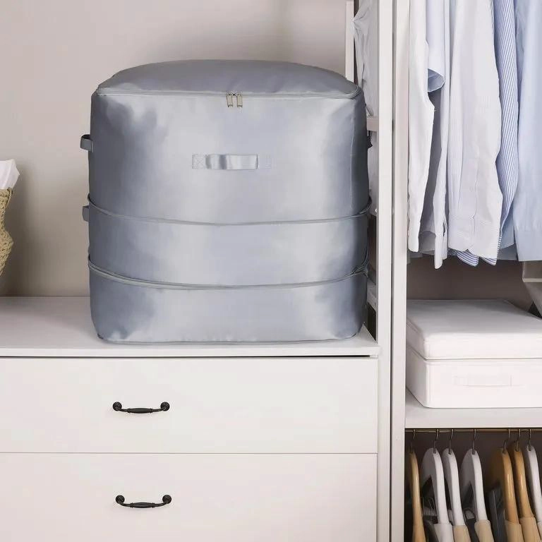 ORGANIZADOR PARA ROPA CON DIMENSIONES 52X50X42 CM COLOR GRIS TRANSPIRABLE - 2