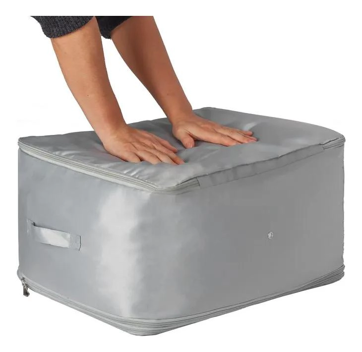ORGANIZADOR PARA ROPA CON DIMENSIONES 52X50X42 CM COLOR GRIS TRANSPIRABLE - 4