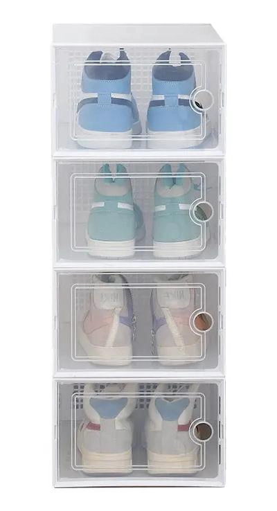 CAJA ORGANIZADORA APILABLE PARA ZAPATOS Y OBJETOS MULTIUSO 23.5X33.5X14 CM - 3
