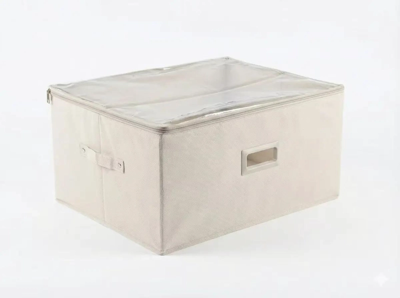 CAJA PLEGABLE ORGANIZADORA PARA ROPA CON TAPA TRANSPARENTE - 1