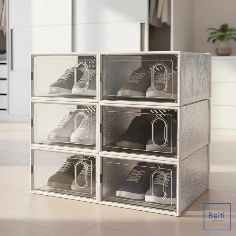 SET DE 6 CAJAS MODULARES PARA ORGANIZAR ZAPATOS CON DISEÑO PREMIUM - 1