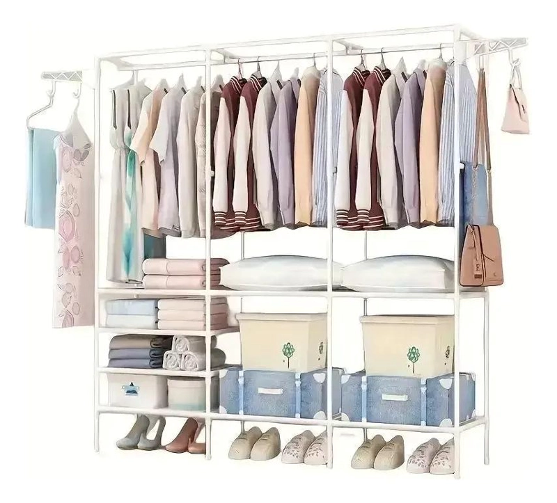 PERCHERO DE PISO PARA ORGANIZAR ROPA CON ESTRUCTURA RESISTENTE Y DISEÑO PRACTICO - 1