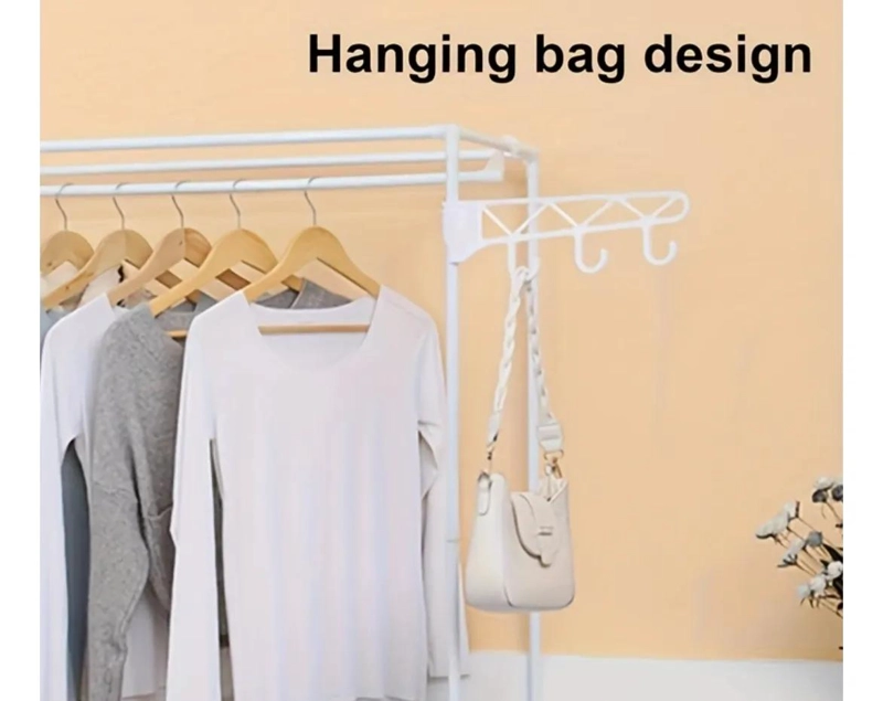 PERCHERO DE PISO PARA ORGANIZAR ROPA CON ESTRUCTURA RESISTENTE Y DISEÑO PRACTICO - 5