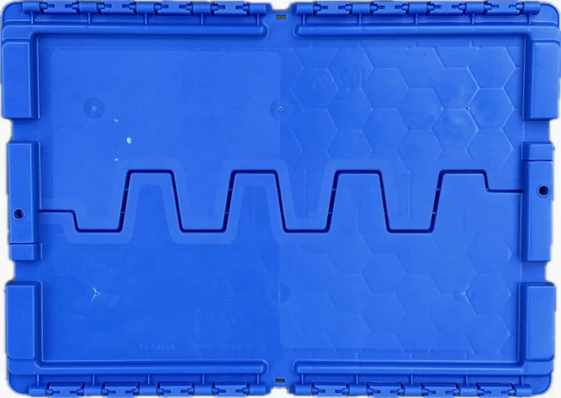CAJA ORGANIZADORA APILABLE AZUL CON BISAGRA CAPACIDAD 52 LITROS - 2