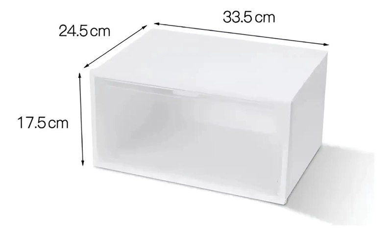 SET DE 4 CAJAS TRANSPARENTES PARA ORGANIZAR Y EXHIBIR ZAPATOS - 2