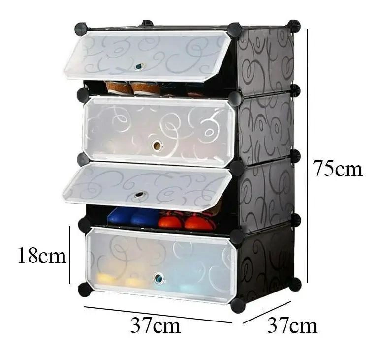 ORGANIZADOR DE ZAPATOS CON 4 PISOS PARA 8 PARES - 2