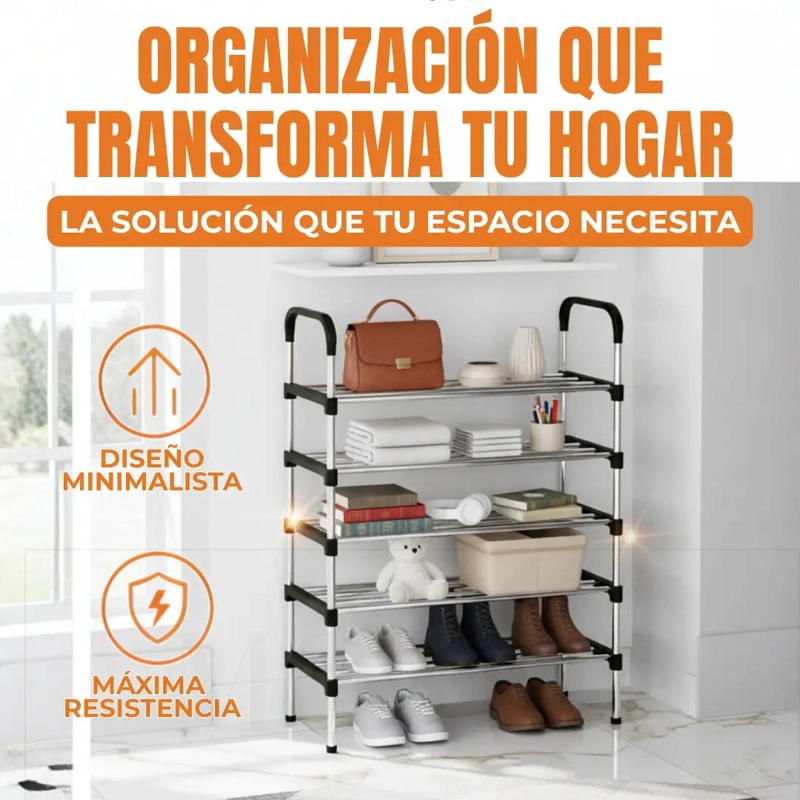 ESTANTE ORGANIZADOR MULTIFUNCIONAL CON 5 NIVELES PARA ZAPATERO - 2
