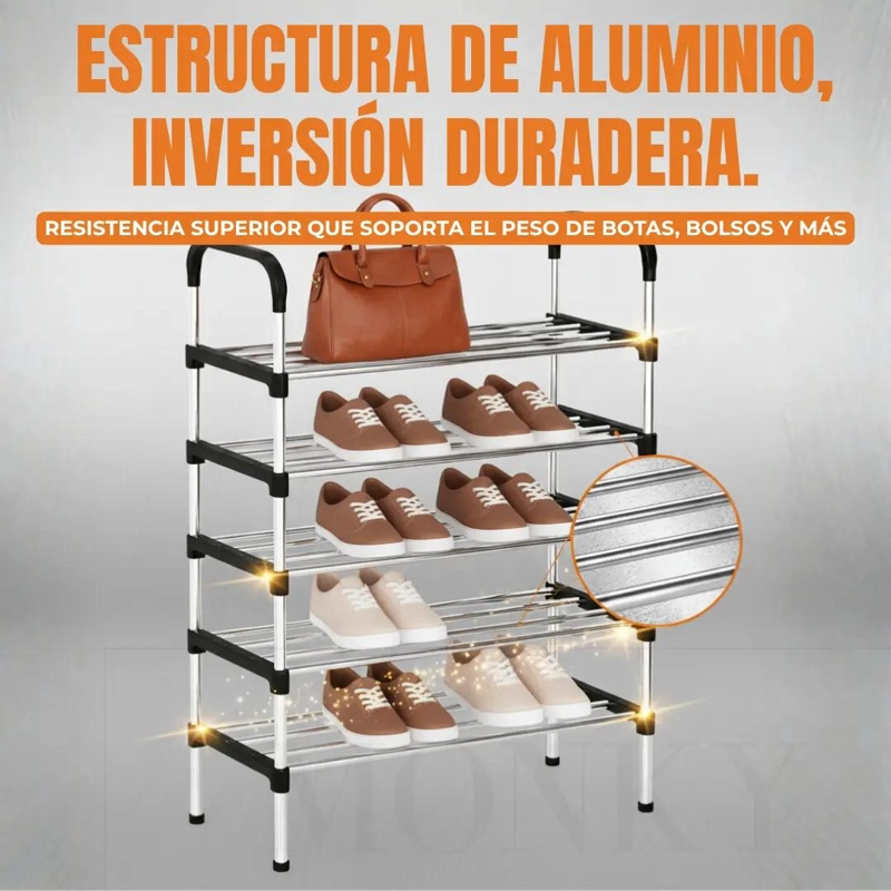 ESTANTE ORGANIZADOR MULTIFUNCIONAL CON 5 NIVELES PARA ZAPATERO - 5