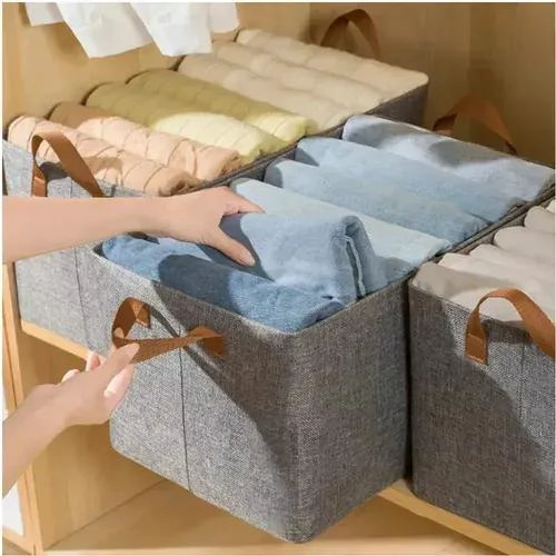 SET DE 3 BOLSAS ORGANIZADORAS PLEGABLES CON ASAS PARA ROPA Y ALMACENAMIENTO - 4