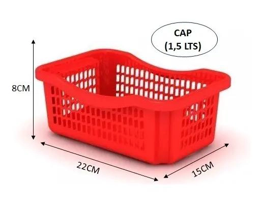 SET DE 6 CESTOS RECTANGULARES ORGANIZADORES MULTIUSO APILABLES Y ANIDABLES - 2