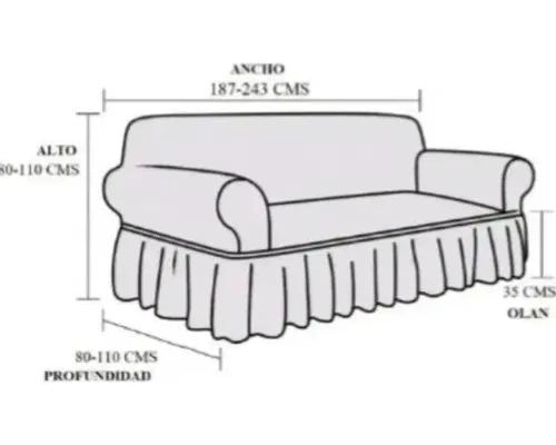 FUNDA DE ALGODON PARA SOFA Y SILLONES 3 CUERPOS Y 2 INDIVIDUALES - 2