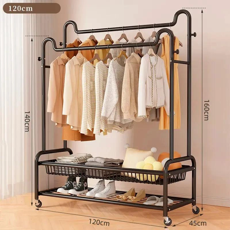 ORGANIZADOR COLGANTE PARA ROPA CON RUEDAS Y PERCHERO DE 120 CM - 2