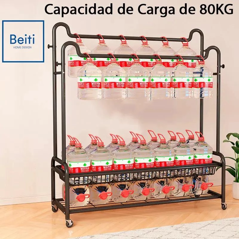 ORGANIZADOR COLGANTE PARA ROPA CON RUEDAS Y PERCHERO DE 120 CM - 5