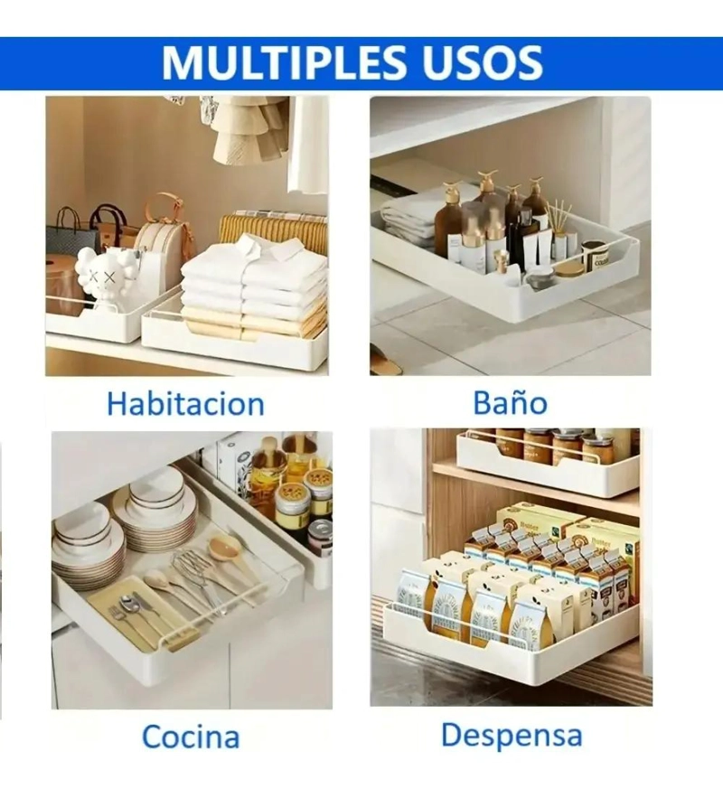 REPISA EXTRAIBLE ORGANIZADORA PARA COCINA Y DESPENSA CON DISEÑO FUNCIONAL - 4