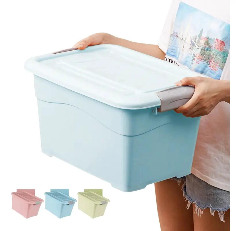 CAJA ORGANIZADORA PLASTICA MULTIUSO CON TAPA DE 30 LITROS - 1