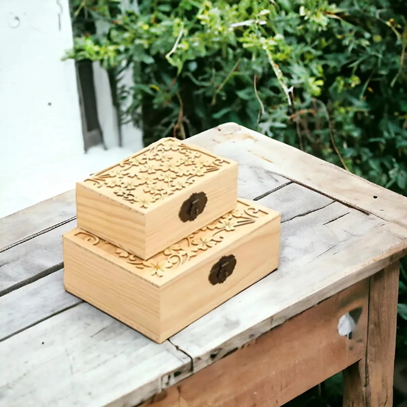 CAJA ORGANIZADORA DE MADERA PACK DE 3 PARA EL HOGAR - 2