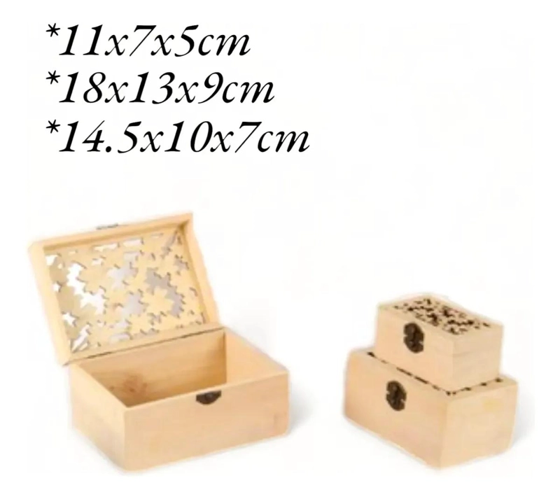 CAJA ORGANIZADORA DE MADERA PACK DE 3 PARA EL HOGAR - 3