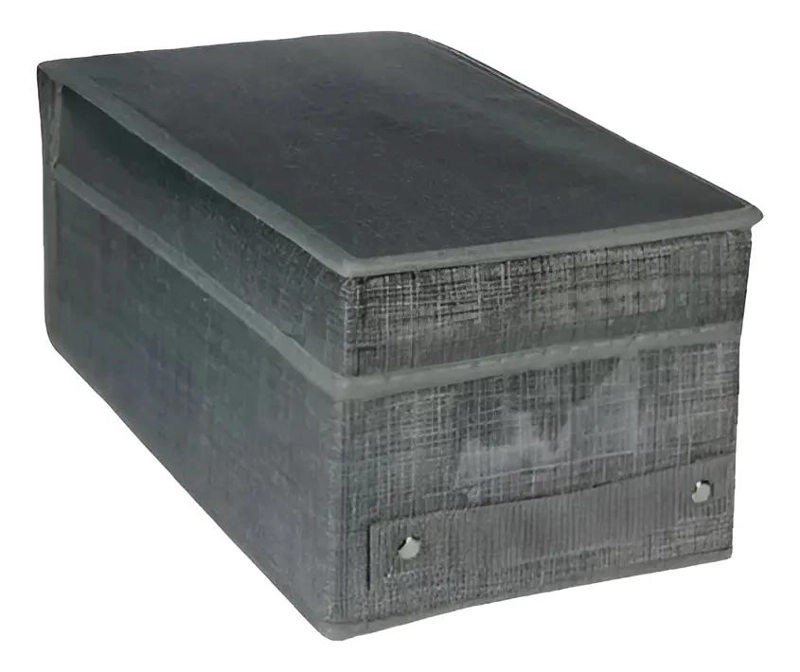 CAJA ORGANIZADORA PARA ROPA CON TAPA DE TELA MULTIUSO PARA CLOSET - 4