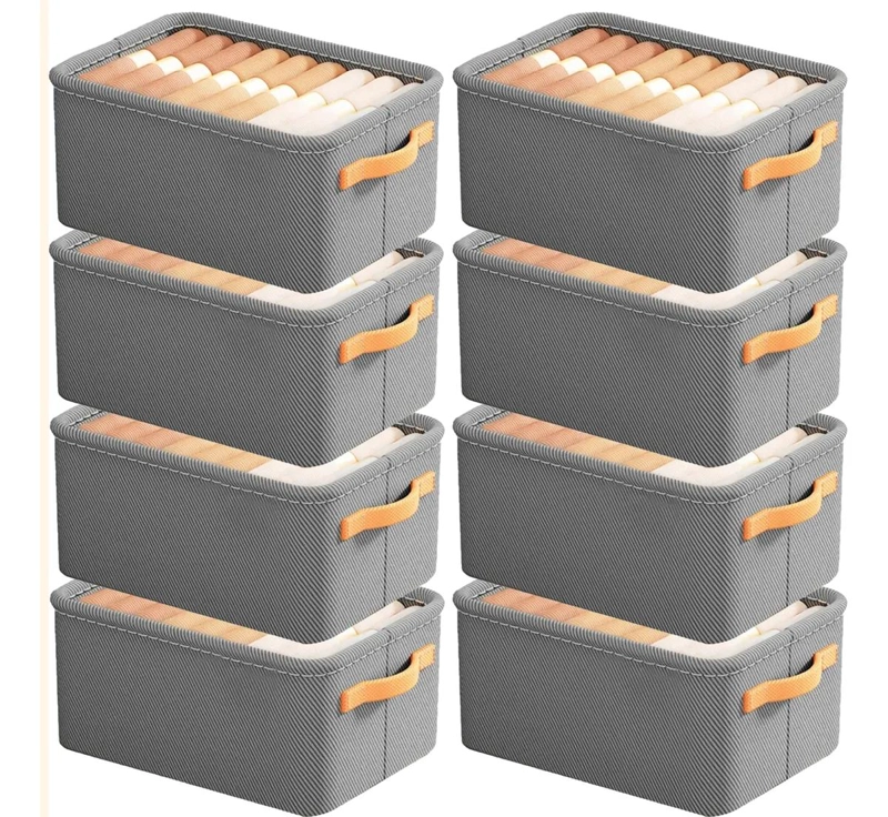 SET DE 8 ORGANIZADORES PLEGABLES PARA ROPA Y ARMARIO EN HOGAR - 1