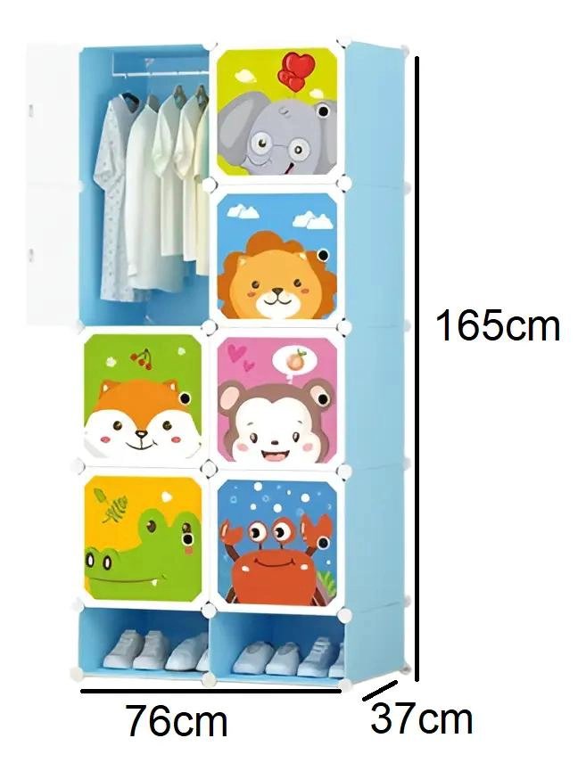 CLOSET MODULAR PLEGABLE PARA NIÑOS CON ORGANIZADOR INFANTIL - 2