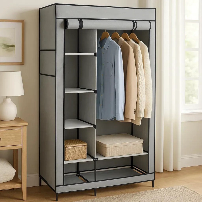 ORGANIZADOR COLGANTE PARA ROPA CON ESTRUCTURA METALICA Y MULTIPLES NIVELES - 2