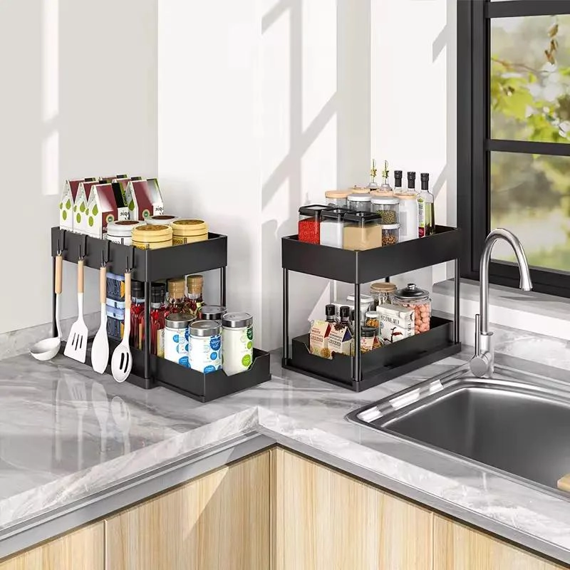 ESTANTE ORGANIZADOR MULTIFUNCIONAL PARA COCINA DE DOS NIVELES - 3