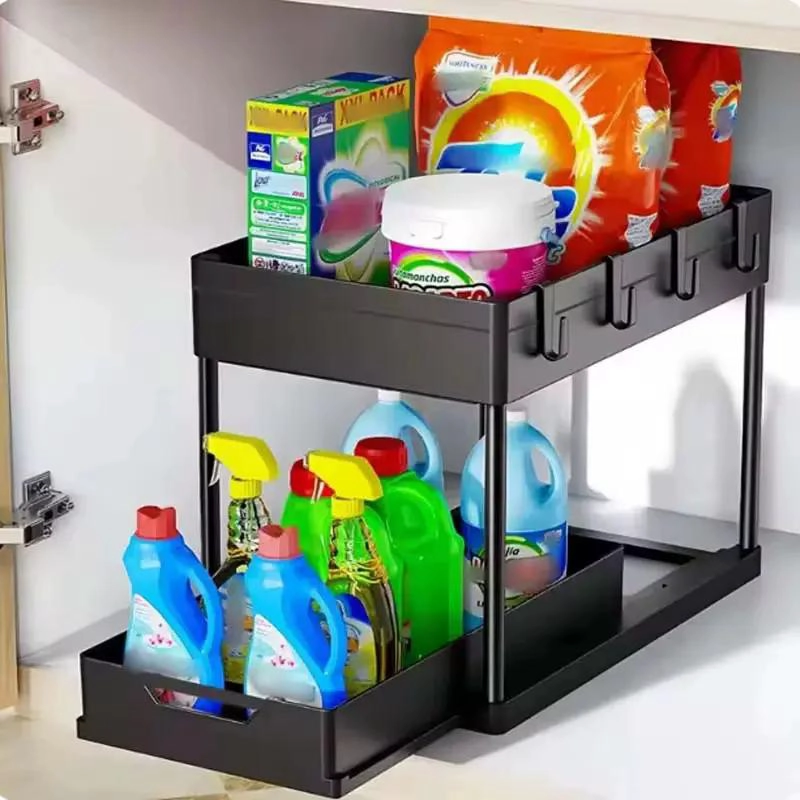 ESTANTE ORGANIZADOR MULTIFUNCIONAL PARA COCINA DE DOS NIVELES - 4